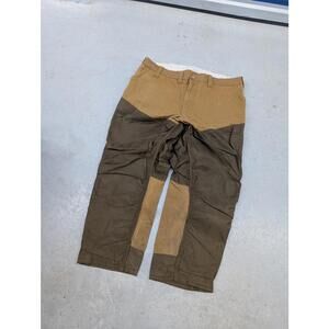 Vintage 70s Saftbak Straight Two-Toned Brown Canvas Pants